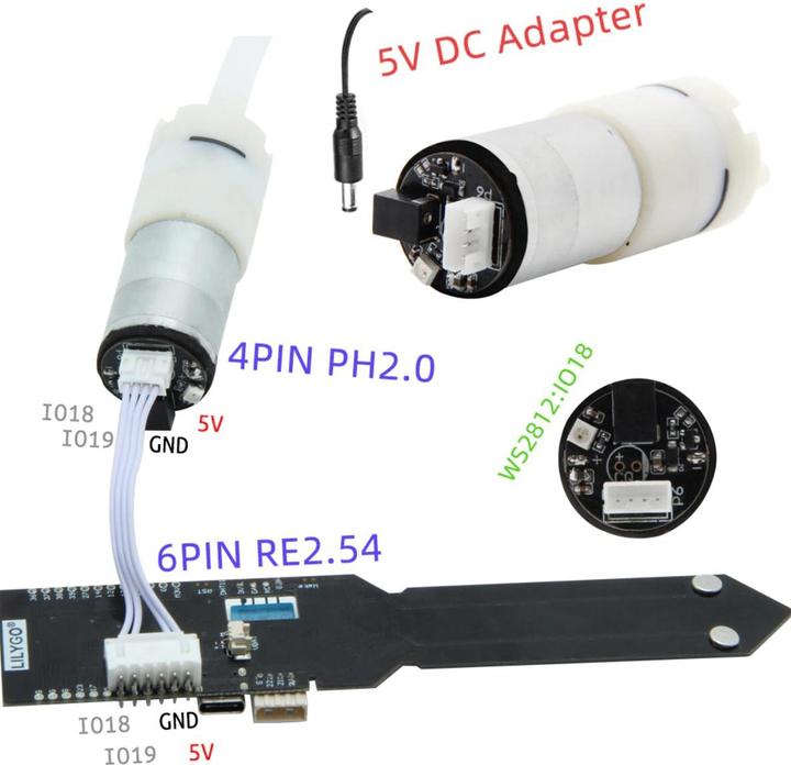 Actual product image Lilygo TTGO T-Higrow Pump