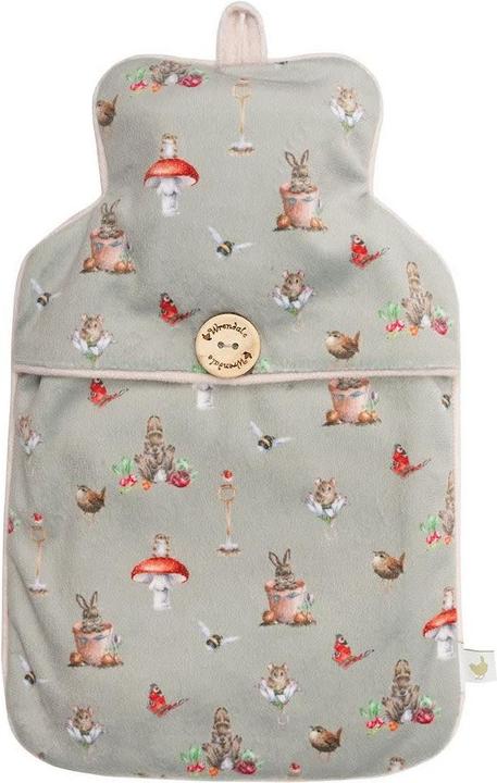 Wrendale Design Wärmflasche „Garden Friends“ mit Zaunkönig und Gartentier