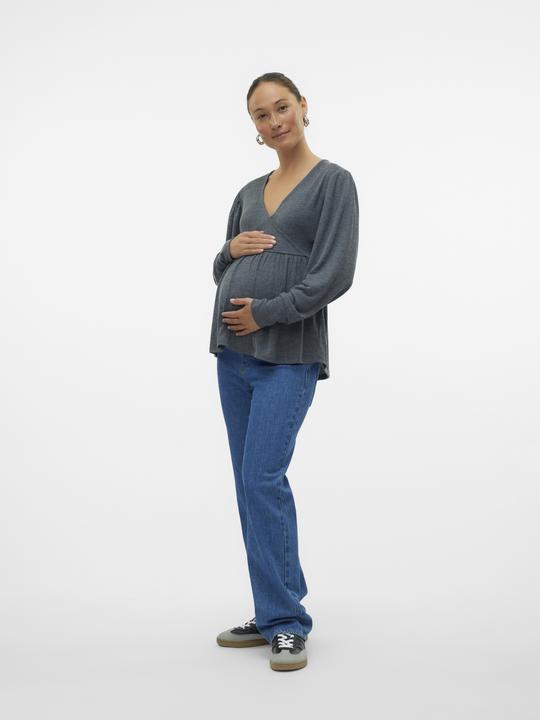 Immagine prodotto Mamalicious Camicetta top con scollo a V dalla vestibilità regolare (XL)