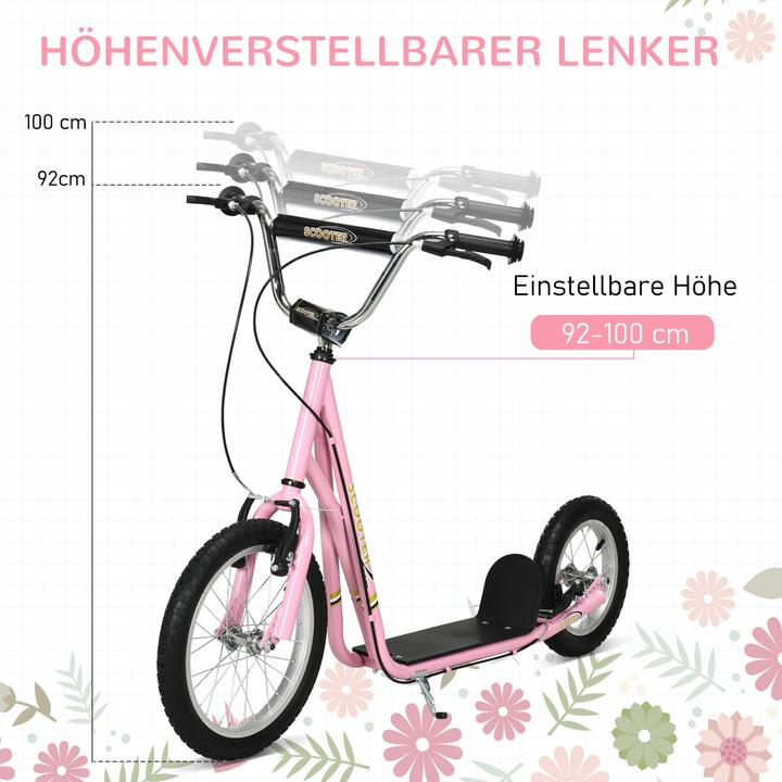 Actual product image Homcom Children's scooter with pneumatic tyres and handbrake
