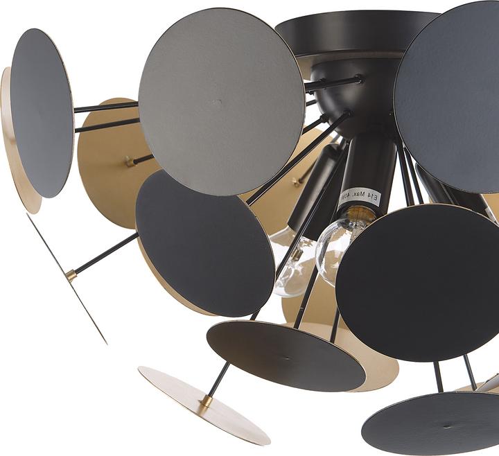 Immagine prodotto Beliani Plafoniera nera/oro a 3 luci geometriche MARITSA (E14)