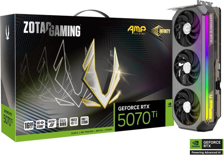 Image du produit Zotac GeForce RTX 5070 Ti AMP Extreme INFINITY (16 Go)