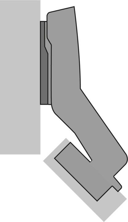 Actual product image Hettich 45° cup hinges Sensys 8639i W45, corner hinge inlying
