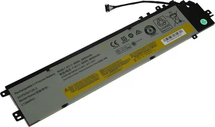 Actual product image AccuCell Battery Lenovo Erazer Y40, Y40-70, type L13L4P01 etc. (6500 mAh)