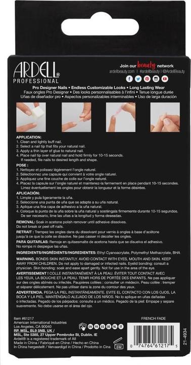 Produktbild Ardell Nail Addict French Fade 28 Stk (Kunstnägel, Nude)