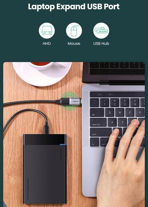 Actual product image Ugreen USB-C 3.1 to USB-A 3.0 Jack Adapter (USB Type C, USB-A)
