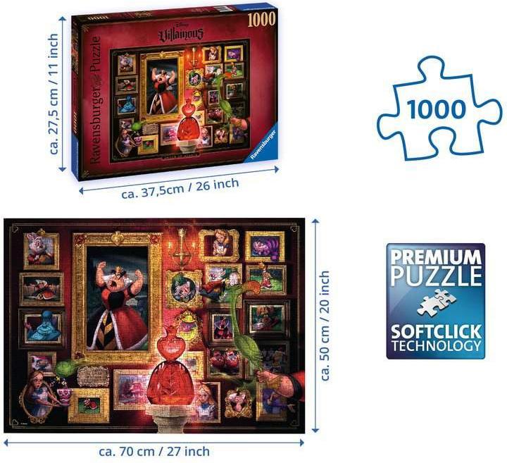 Produktbild Ravensburger Villainous: Queen of Hearts (1000 Teile)