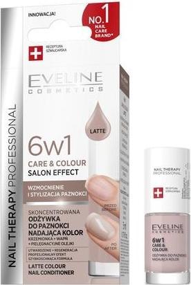Eveline Nail Therapy 6w1 Care & Colour skoncentrowana odżywka do paznokci Latte 5ml (5 ml)