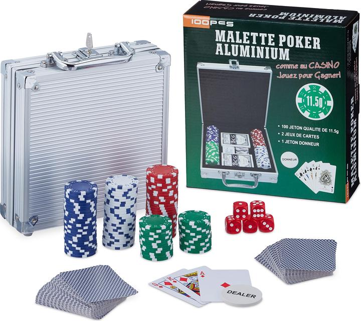 Produktbild Relaxdays Pokerkoffer (Französisch)