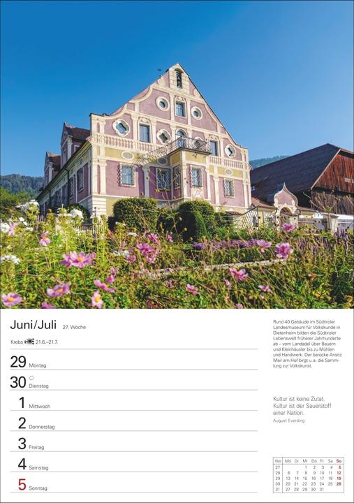 Produktbild Harenberg Südtirol Wochenplaner 2026 - Eine Reise in 53 Bildern (Deutsch)