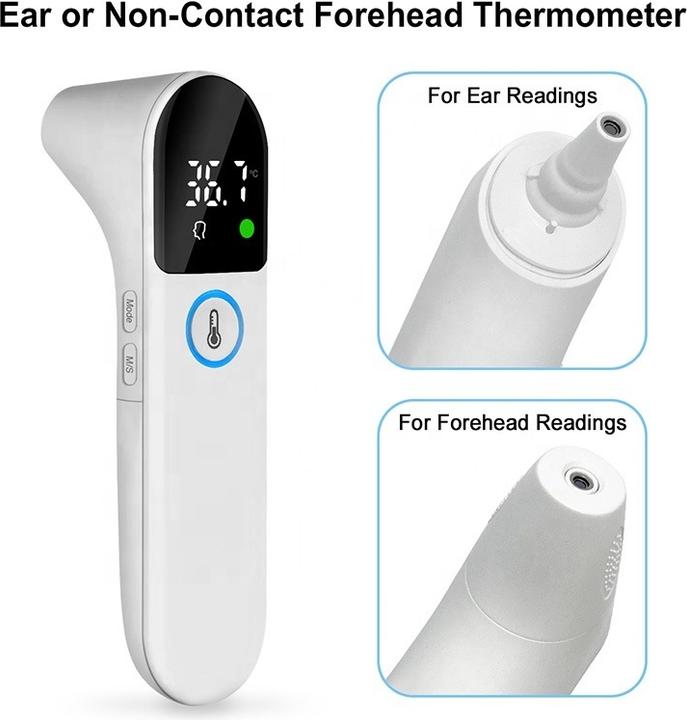 Actual product image PhoneLook Infrarot Fieberthermometer für Babys Digitales kontaktloses Stirn- und Ohrthermometer (Forehead, Ear, Non-contact)