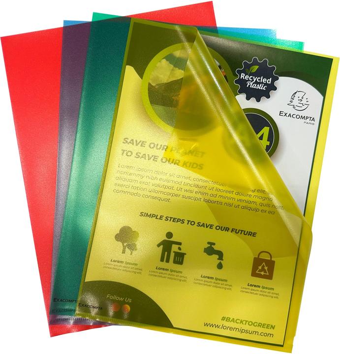 Produktbild Exacompta Beutel mit 25 Klarsichthüllen A4, Recycling-PP 120µ, Forever (A4, 25 x)