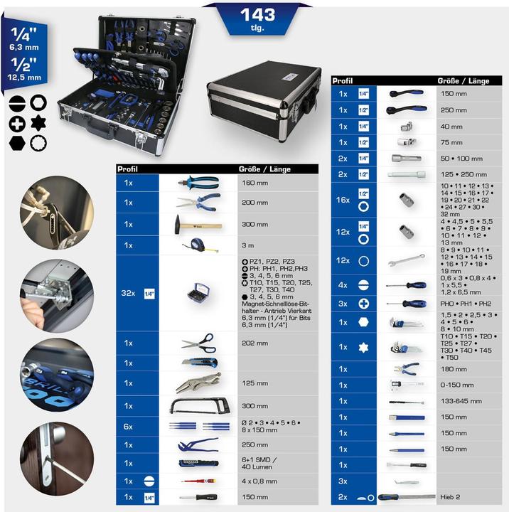 Actual product image Brilliant Tools BT024143 Universal case set, 143 pcs. (143 pieces)