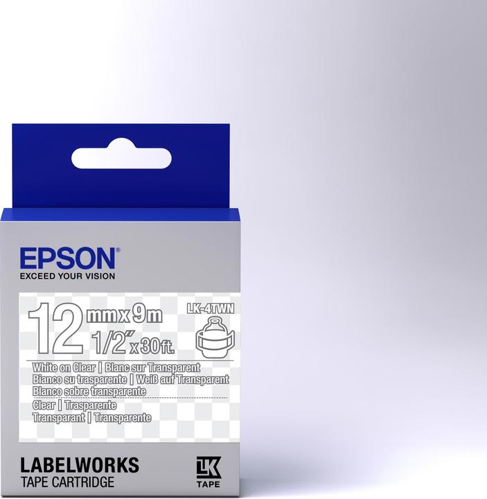 Productafbeelding Epson Labelcassette Lk-4twn (1.20 cm, Wit)