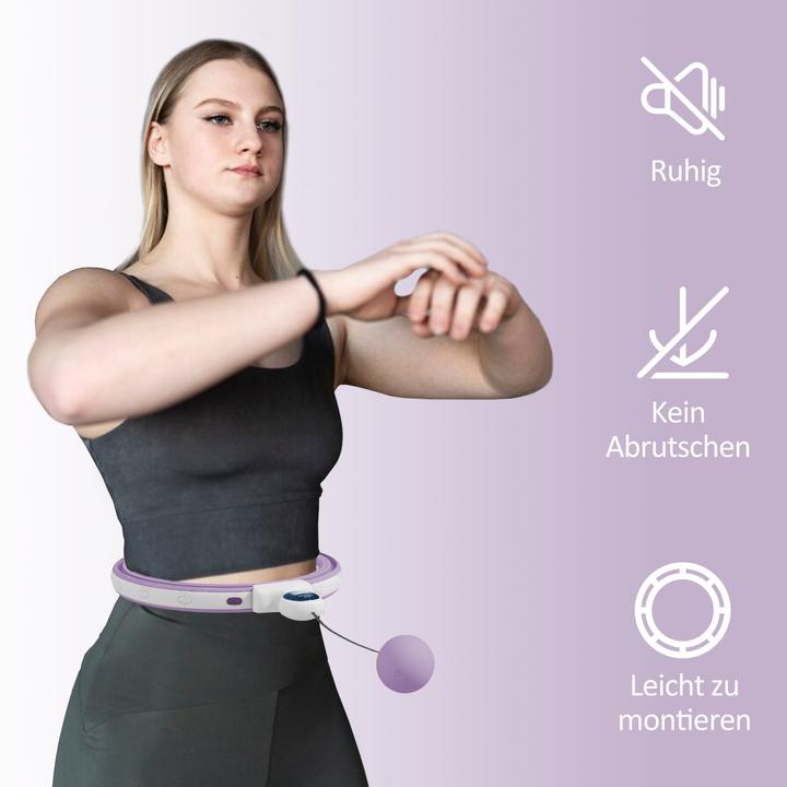 Image du produit SportNow Hula Hoop Kunststoff, Metallsand Violett (1300 g)