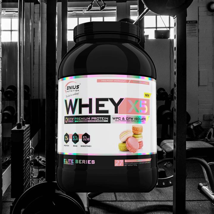 Image du produit Genius Nutrition Whey-X5 (Macarons, 1 pcs, 900.90 g)