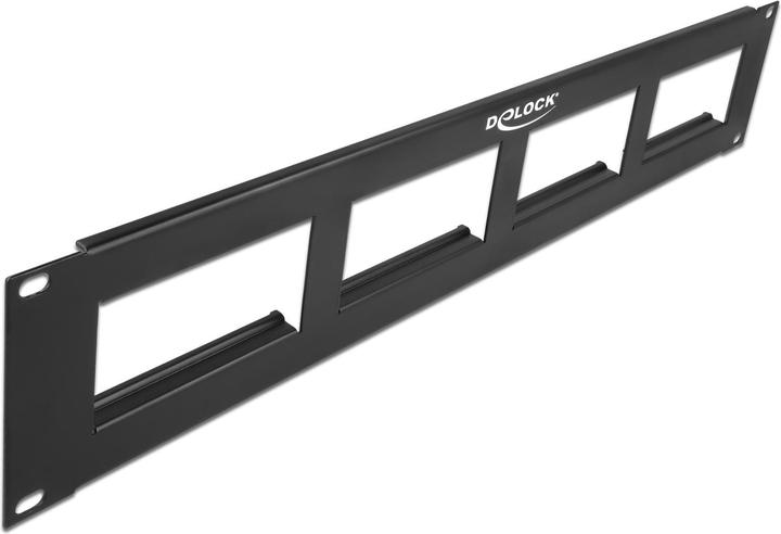 Delock Easy 45 48,30 cm (19") pannello patch tagliato 4 x 90,5 x 45,2 mm, 2 U, nero