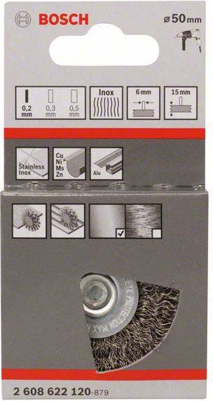 Image du produit Bosch Professional Zubehör Brosse circulaire PRO Stainless Steel clean, tige droite, 50 x 0,2 mm