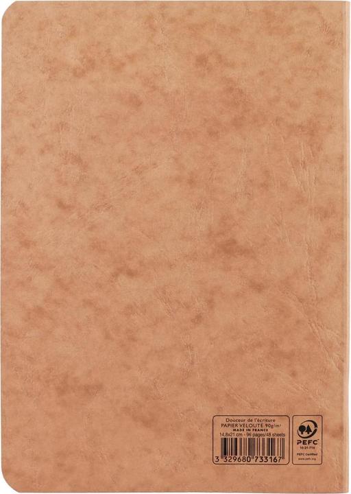 Image du produit Clairefontaine Set de 2 carnets piqués Age Bag A5 96 pages ligné - (AAA393, À rayures, Couverture rigide)