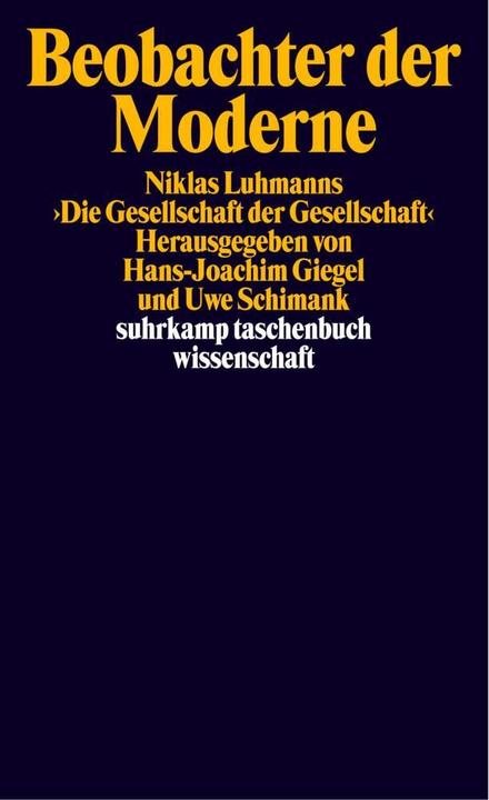 Actual product image Beobachter der Moderne (German, Uwe Schimank, Hans-Joachim Giegel, 2003)