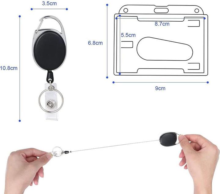 Immagine prodotto Werkstein Anti-Lost Key-Bak Schlüsselanhänger mit Gürtelclip / Kartenhalter / Ausweishülle 3er Set