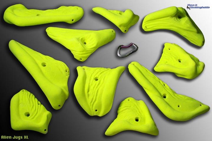 Move It Climbingholds Alien Jugs XL Klettergriffe-Set (Neon Pink)