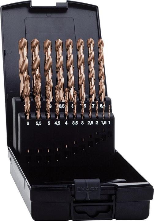 Produktbild Exact HSSCobaltEdelstahlbohrerSatz 19tlg (Ø1-10mm)