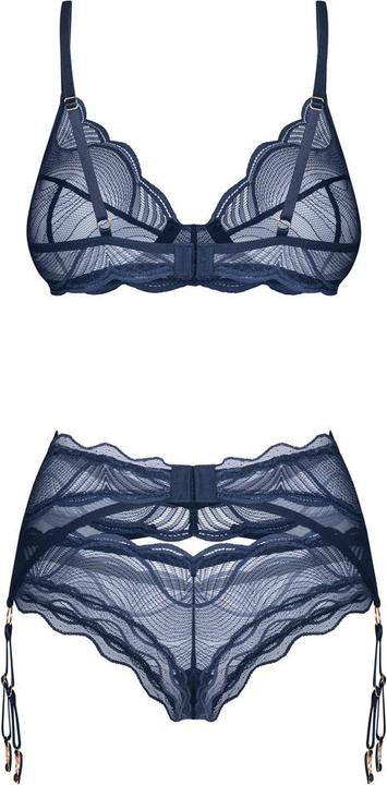 Actual product image Obsessive Nightly Blue suspender set (XS)