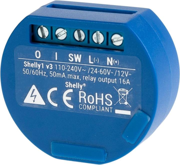 Immagine prodotto Shelly Attuatore di commutazione WLAN (Attuatore dell'interruttore)