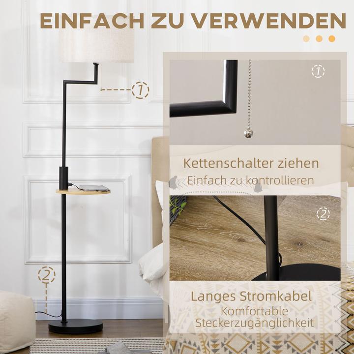 Image du produit Homcom Lampadaire avec un long câble d'alimentation (E27)