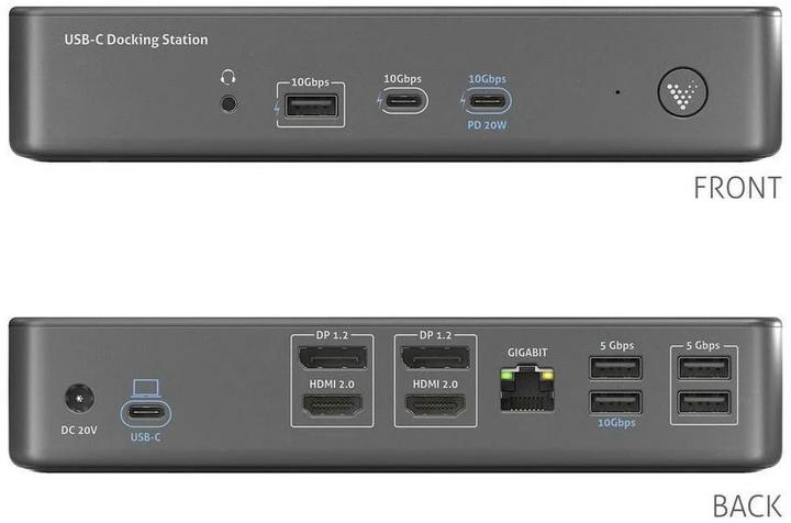 Image du produit Purelink Vuelogic Display Link Dock USB 3.2 Gen2 100W 10Gbp (USB-C, 14 Ports)
