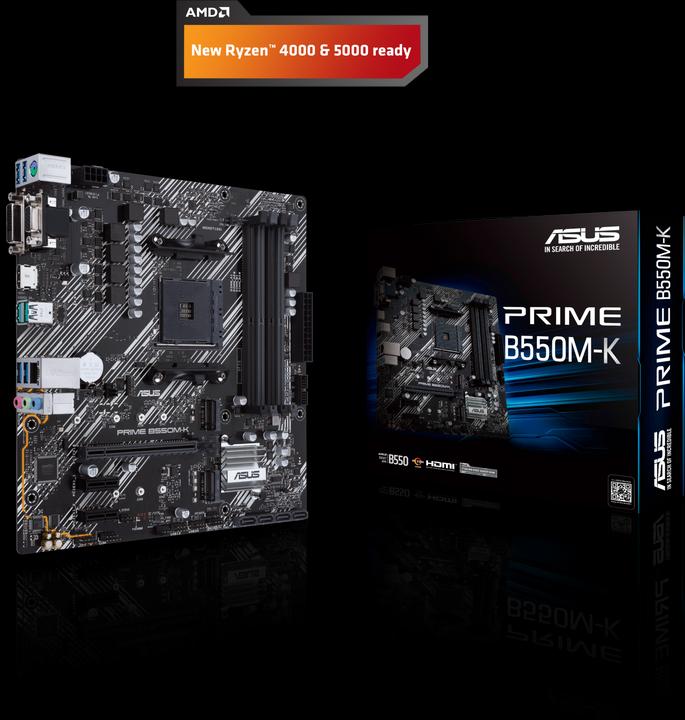 Image du produit ASUS PRIME B550M-K (AM4, AMD B550, mATX)