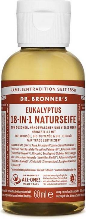 Actual product image Dr. Bronner's 18-IN-1 Eucalyptus (Liquid soap, 240 ml)