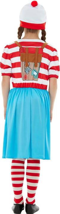 Actual product image Wheres Wally? Girls Deluxe Wenda Costume Set (110, 116)