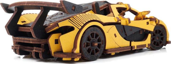Produktbild Eco Wood Art 3D Holz Modellbausatz - Racing Car - Gelb (237 Teile)