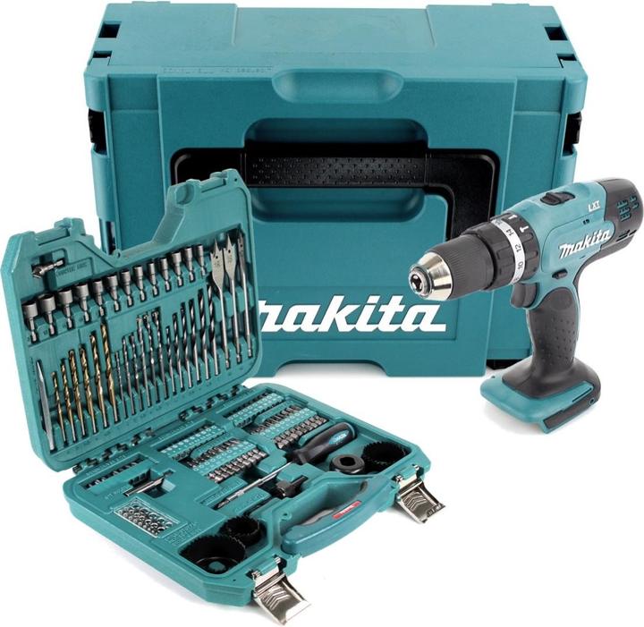 Actual product image Makita DHP 453 ZJ Battery impact drill 18V 42Nm in Makpac + 100 pcs. bits, drills & sockets (Rechargeable battery operated)