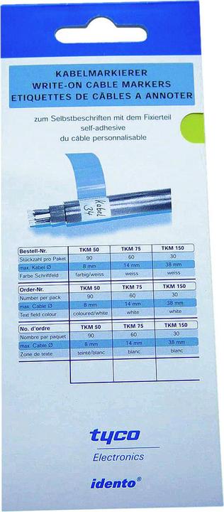 Actual product image Cimco Cable marker, self-labelling, labelling field 25 x 23 mm, L 150 mm, -30°C - 95°.
