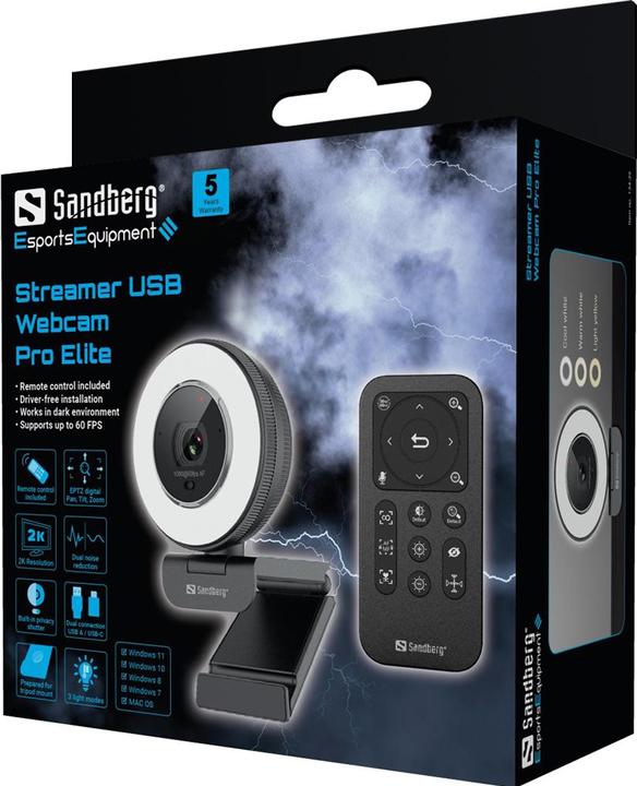Produktbild Sandberg Streamer USB Webcam Pro Elite (3.60 Mpx)