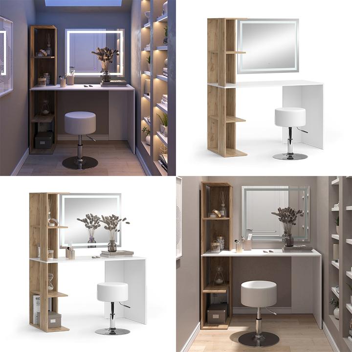 Produktbild Vicco Tower mit Hocker und Beleuchtung (122.5 x 55.5 x 76 cm)