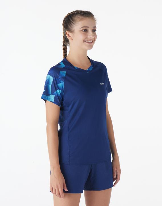 Immagine prodotto Perfly Maglietta Badminton da donna - 560 navy/aqua (L)