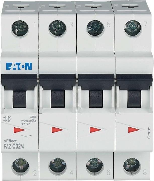 Actual product image Eaton MOE FAZ-C32/4 circuit breaker C-Char 32A, 4p