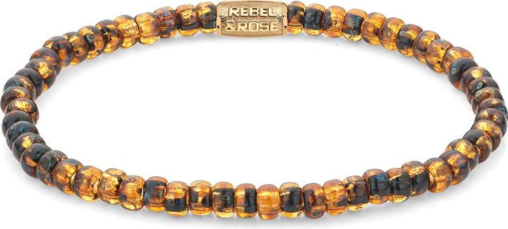 Rebel & Rose Armband Glass Rocks Tiger RR-40114-G-M Damen (17.50 cm, Vidrio, Acero inoxidable)