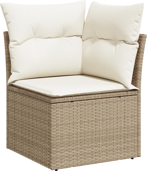 Produktbild VidaXL 5-teiliges Garten-Sofa-Set mit Kissen Beige Poly Rattan Akazie