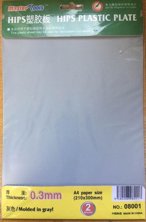 Image du produit Master Tools HIPS 0,3mm feuille de plastique(210mmx300mmx2pc