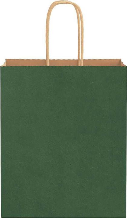 Produktbild VidaXL Kraftpapiertüten 250 Stk. mit Henkel Grün 18x8x22 cm Papiertüte (Geschenktüte, 250 x)