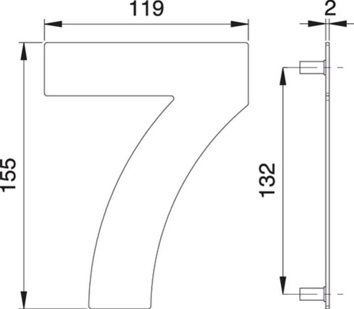 Image du produit EDI Numéro d'habitation Largeur 119 mm