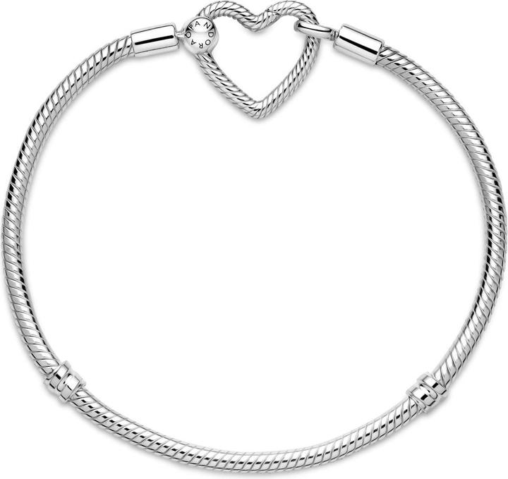 Immagine prodotto Pandora Bracciale Moments Snake Chain Heart Clasp (17 cm, Argento 925)