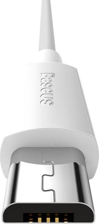 Image du produit Baseus Simple Wisdom Data Cable Kit USB to Micro 2.1A (2PCS/Set) 1.5m White (1.50 m)