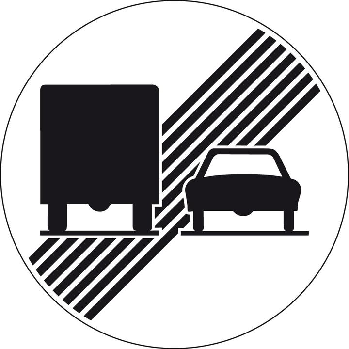 Immagine prodotto Moravia Segnale regolamentare 2.56, R3, fine del divieto di sorpasso per gli autocarri