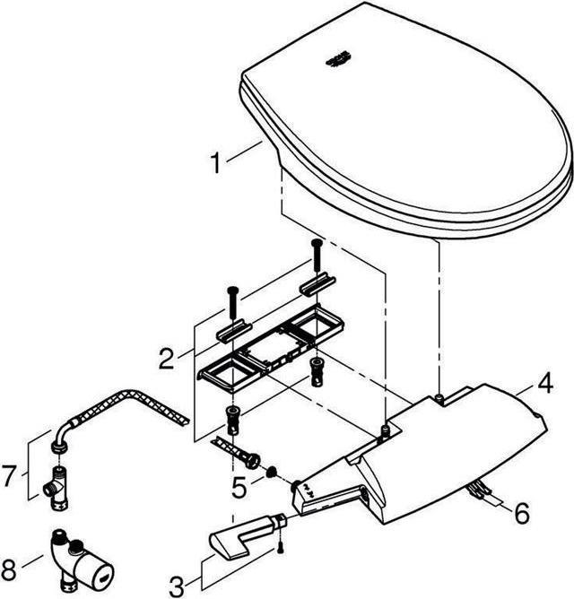Produktbild Grohe Bau Keramik Dusch-WC Aufsatz